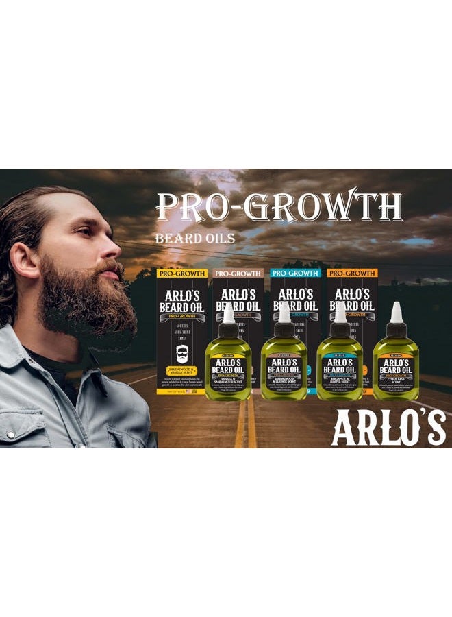 Arlo's Pro Growth Beard Oil - Vanilla Sandalwood 2.5 oz. - Promotes Beard Hair Growth - Image 4