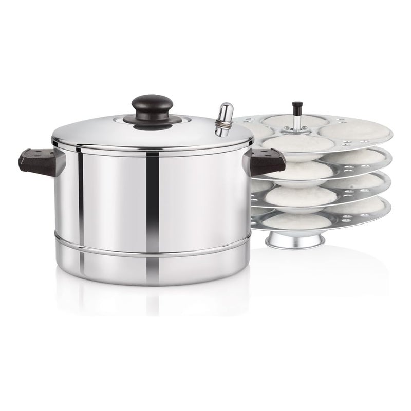 Premier Aluminium Idli Maker with 4 Idli Racks makes 16 idlies