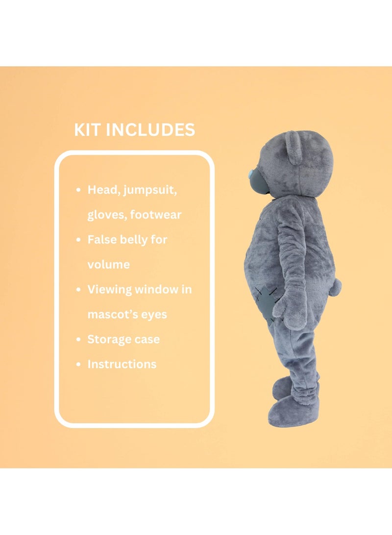 Carnival Mascot Carnival Mascot Bear Bruce Costume, Full Body Adult Size Bear Mascot, 1 Size For All Handmade From Premium Quality Materials, Mascot Uniforms Perfect for Kids & Parties, Grey  - Image 3