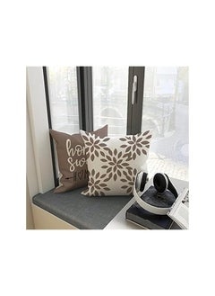 The Bros Throw Pillow Covers, 4 Pcs 45x45cm Decorative Outdoor Linen Fabric Pillow Case, Modern Sofa Throw Pillow Cover, Soft Cushion Case for Sofa, Couch, Bedroom, Living Room (Khaki)  - Image 3