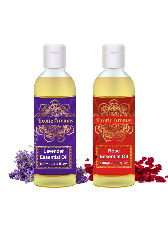 Exotic Aromas Lavender Essential Oil & Rose Oil Pack Of 2 100 Ml - Image 2