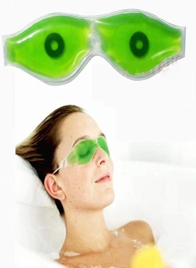 NEEV ENTERPRISE Aqua Cooling Gel Relaxing Eye Mask for Dark Circles, Dry Eyes, Cooling Eyes, Pain Relief, Redness, Eye Patches, Sleeping Cool Pad Suitable for All Family Members (Pack of 2, Green) - Image 1