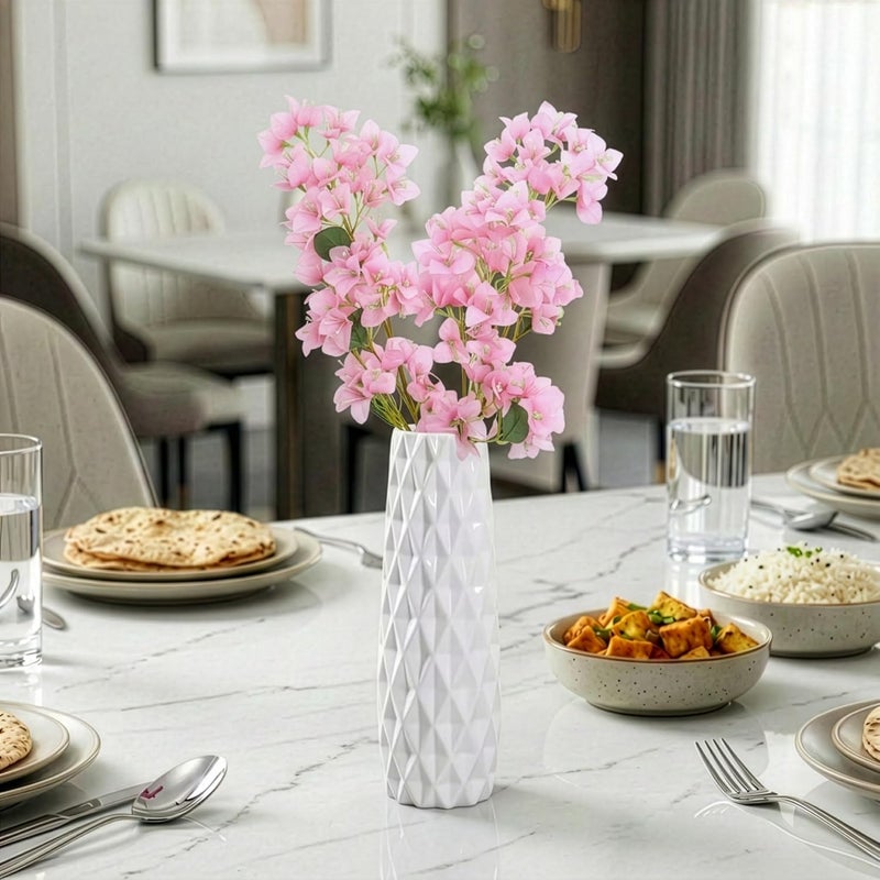 Decor & More 2 PCS Artificial Flowers Bunch – Realistic Silk Bougainvillea Long Stem Artificial Flower Bunch Without Pot | Artificial Flower for Decoration | Vase Decor for Home & Restaurant - Image 5