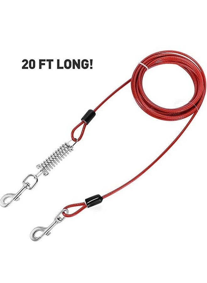 كابل ربط ثقيل للكلاب حتى وزن 125 رطلاً، بطول 20 قدمًا للكلاب الكبيرة والكبيرة - Image 2