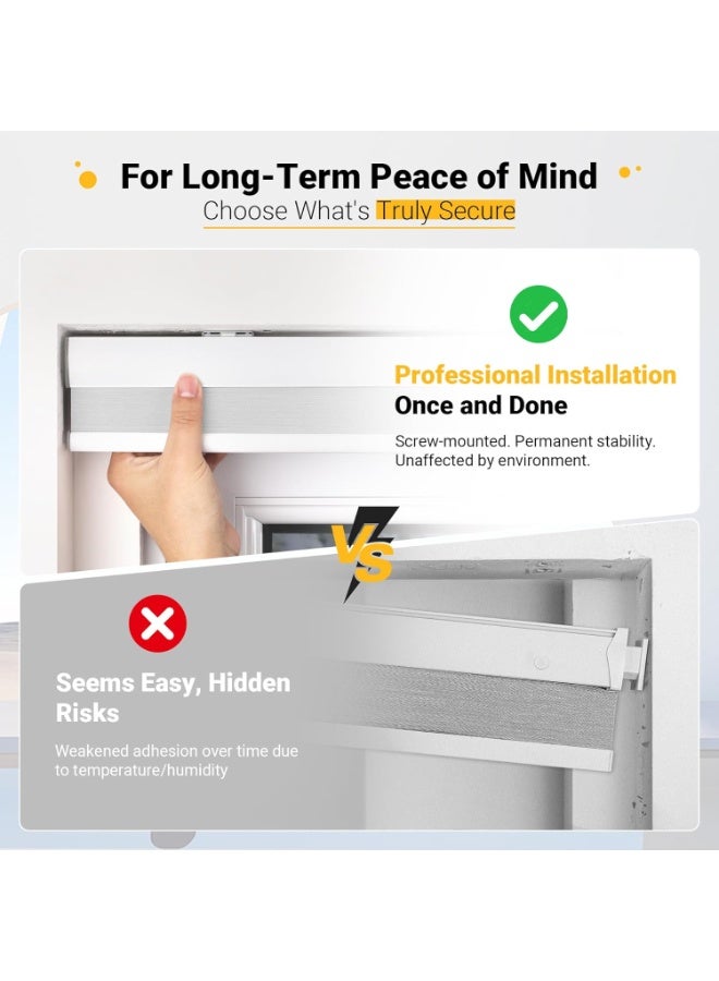 SBARTAR Cordless Light Filtering Cellular Shades Blinds Single Cell Shades for Windows, 35" W by 64" H, White (Light Filtering) - Image 3