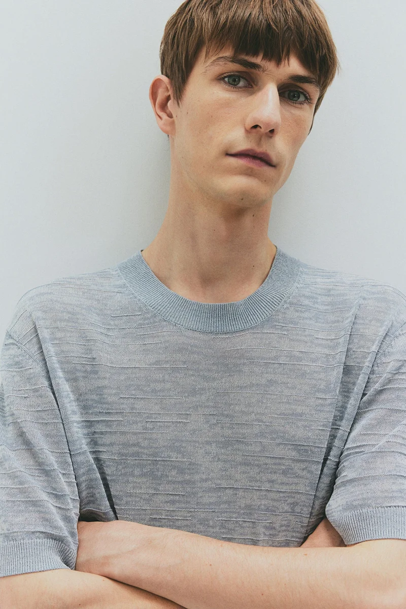 H&M Regular Fit Fine-knit T-shirt