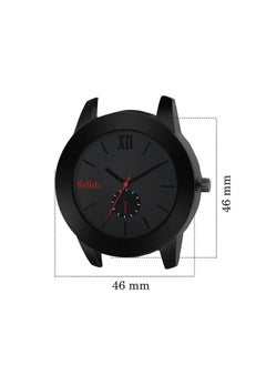 Relish Relish Rubber Analogue Men's Watch(Black Dial Black Colored Strap)  - Image 4