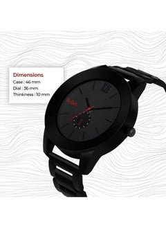 Relish Relish Rubber Analogue Men's Watch(Black Dial Black Colored Strap)  - Image 3