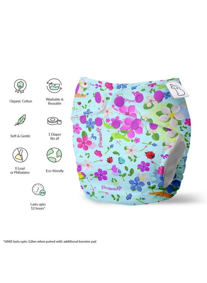 Superbottoms New Uno Freesize Cloth Diaper Set Of 2; Cloth Diaper For Babies 3M To 3Y ; Washable & Reusable Cloth Diaper ; Comes With Cloth Diaper Insert ; 2 Diaper And 2 Organic Cotton Soaker - Image 4