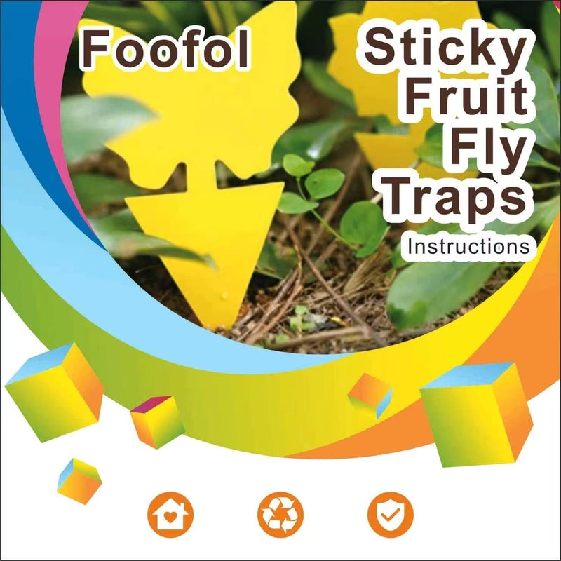 Mosqueda Fruit Fly Traps Fungus Gnat Traps Yellow Sticky Bug Traps 36 Pack No Harm and Odorless for Indoor Outdoor Use Protect The Plant - Image 2