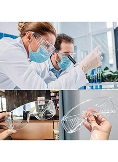 Arabest Anti Fog Safety Glasses, 3 Pcs Safety Goggles over Eyeglasses, Anti Dust Impact, Scratch Resistant Splash Proof Chemical Clear Lens Wrap Around, Eye Protection, for Nurses Workers Architect Etc  - Image 4