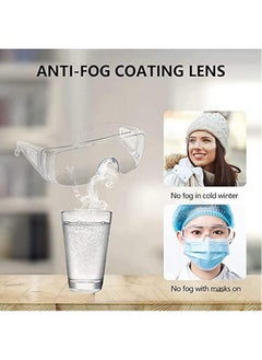 Arabest Anti Fog Safety Glasses, 3 Pcs Safety Goggles over Eyeglasses, Anti Dust Impact, Scratch Resistant Splash Proof Chemical Clear Lens Wrap Around, Eye Protection, for Nurses Workers Architect Etc  - Image 3