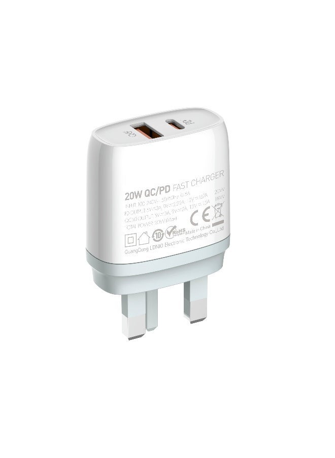 USB C Plug 20W Ultra-Compact Dual-Port USB C Charger - Image 1