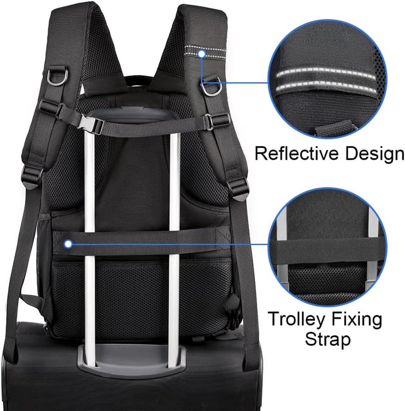 eWINNER Professional DSLR Camera Backpack with USB Charging Port and Rain Cover - Waterproof Photography Bag for Men and Women - Image 5