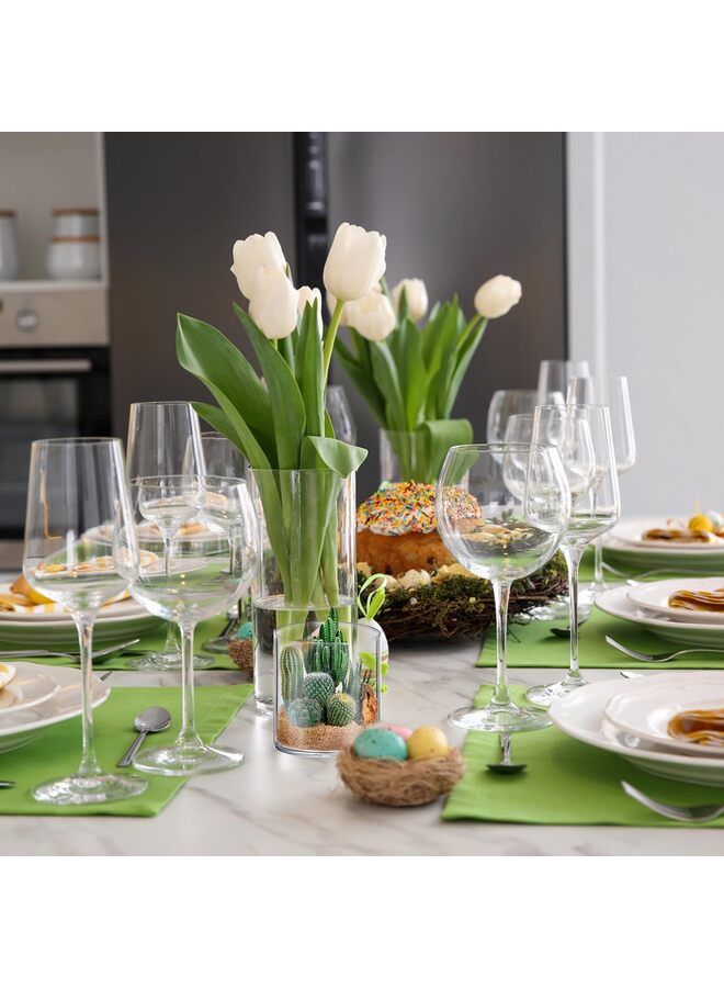 يُسلِّم 4 قطع من المزهريات الأسطوانية الزجاجية بارتفاع 4،6،8،10 بوصة، مزهرية زهور شفافة، حامل شموع عائم لقطعة مركزية للطاولة وديكور منزلي لحفلات الزفاف - Image 5