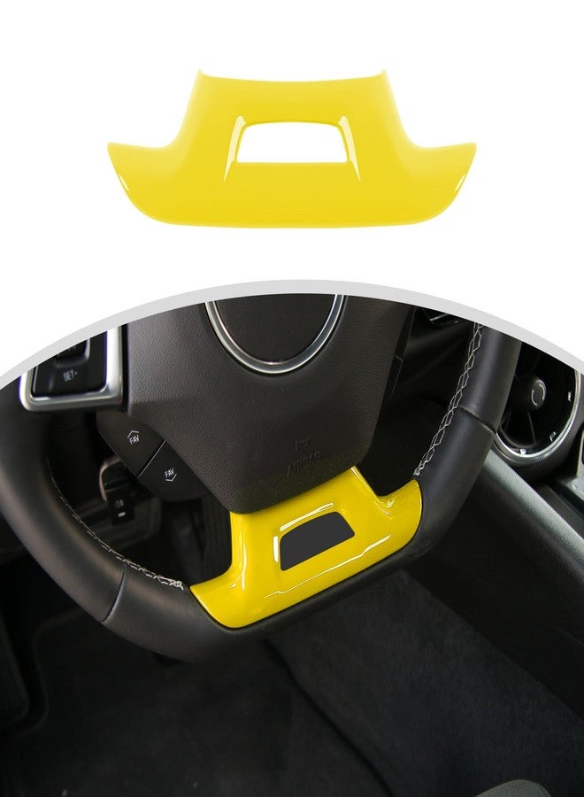 CheroCar for Chevrolet Camaro Steering Wheel Trim Decoration Cover Interior Accessories for Chevrolet Camaro 2016-2024 (Yellow) - Image 1