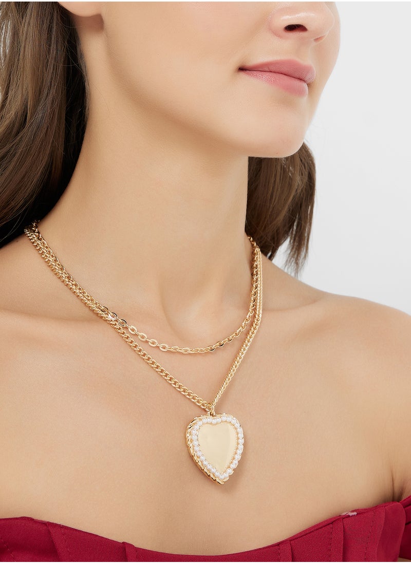 ELLA - 2 Pack Mix Heart Pendant Necklace - Image 1
