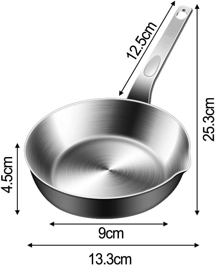 Global standard quality 316 Stainless Steel Omelet Pan with Pour Spout Small Frying Pan for Egg or Butter for Gas Induction Stoves Compact Size for Single Servings in Home Kitchen(S) Flat working surface Shock rubber edge Tiered purchase options Transit damage minimized design Storage transit efficiency build Easy store & transit build Various fittings Long term storage compatible Cross product combo compatible Trendy versatile build Shop & home all-space compatible Assorted natural tone picks Fine detail Reliable durability Custom sizing alternatives Practical design alternatives Trusted all-purpose quality Gulf popular simple design Natural tone color options Global production standard crafted Adjustable build Multi-color available build User friendly optimized build Labor saving optimized design - Image 4