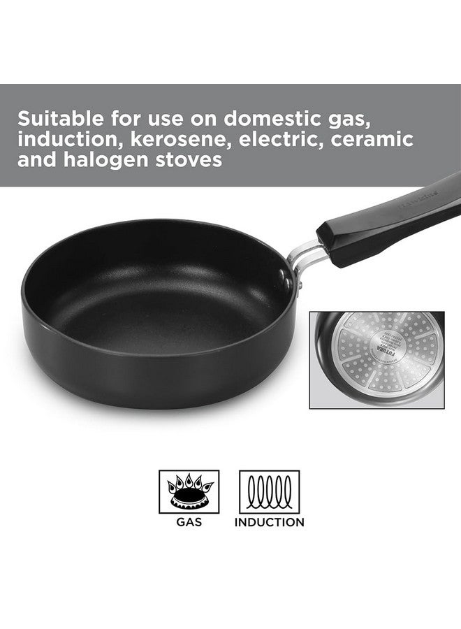 Hawkins Futura 16 cm Frying Pan, Non Stick Fry Pan with Glass Lid, Induction Omelette Pan, Small Frying Pan, Black (INF16G) - Image 2