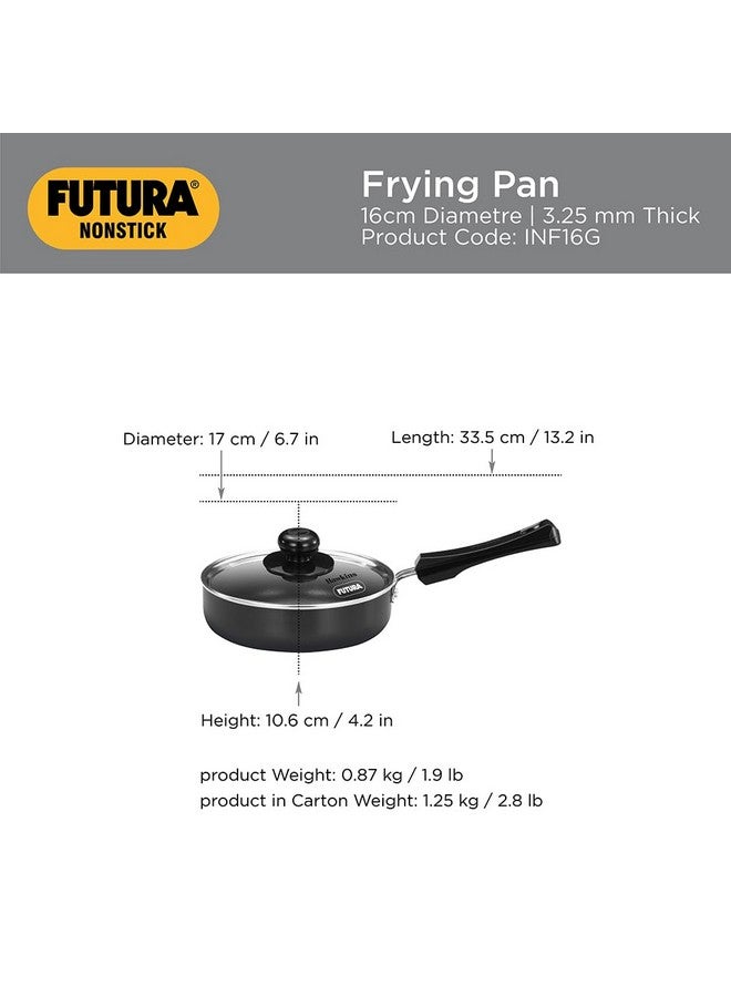 Hawkins Futura 16 cm Frying Pan, Non Stick Fry Pan with Glass Lid, Induction Omelette Pan, Small Frying Pan, Black (INF16G) - Image 5