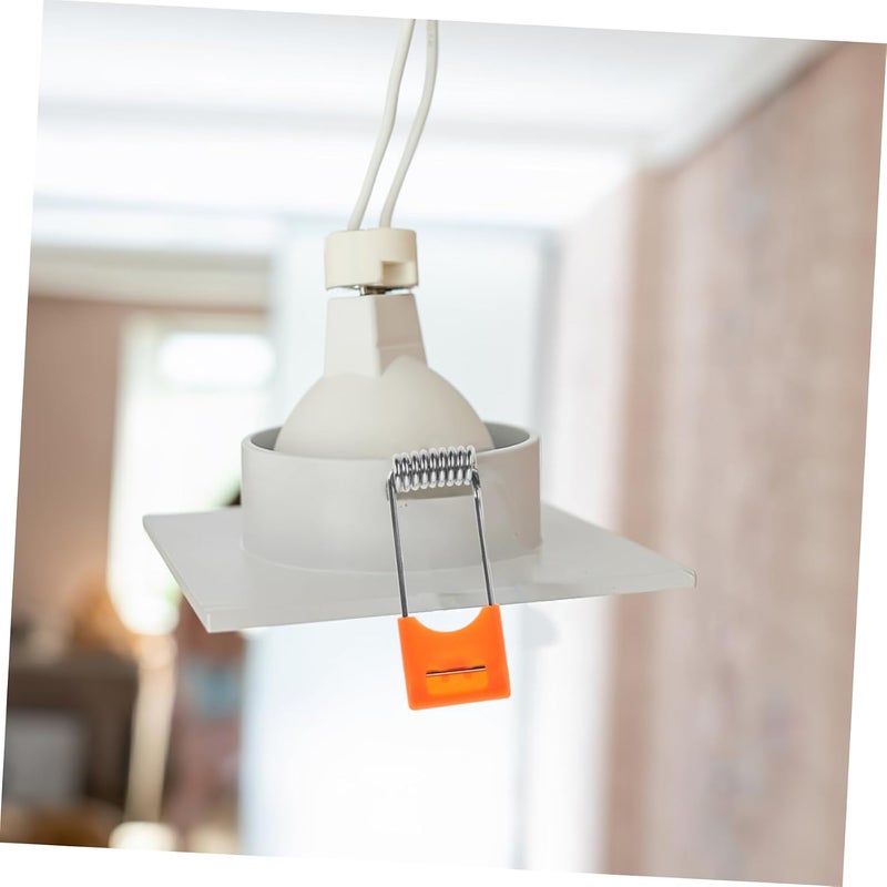 100 قطع من مشابك الزنبرك المخفية POPETPOP للأضواء المدمجة ومعدات LED - مشابك تركيب سهلة ومتينة للأضواء السقفية - Image 3