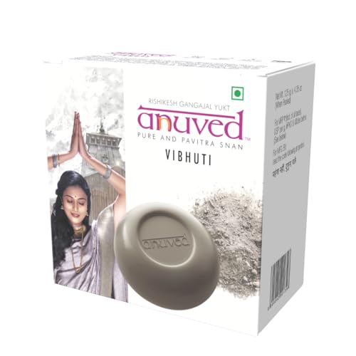 Anuved Vibhuti Soap | Pack Of 3 | 125g Each | Herbal Scrub for Face and Body infused with ashes of sacred Herbs | Enriched with Rishikesh Gangajal | Tan removal Soap for Men and Women - Image 5