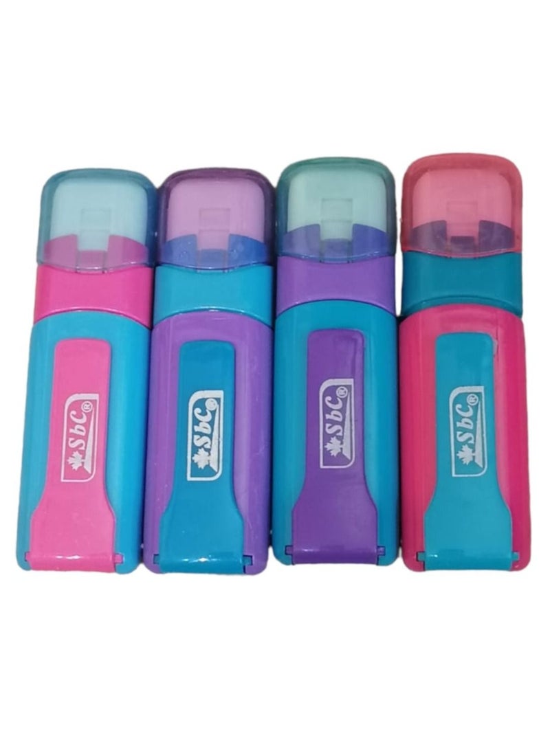 SBC 4 Pcs Retractable Erasers Multicolour  - Image 1