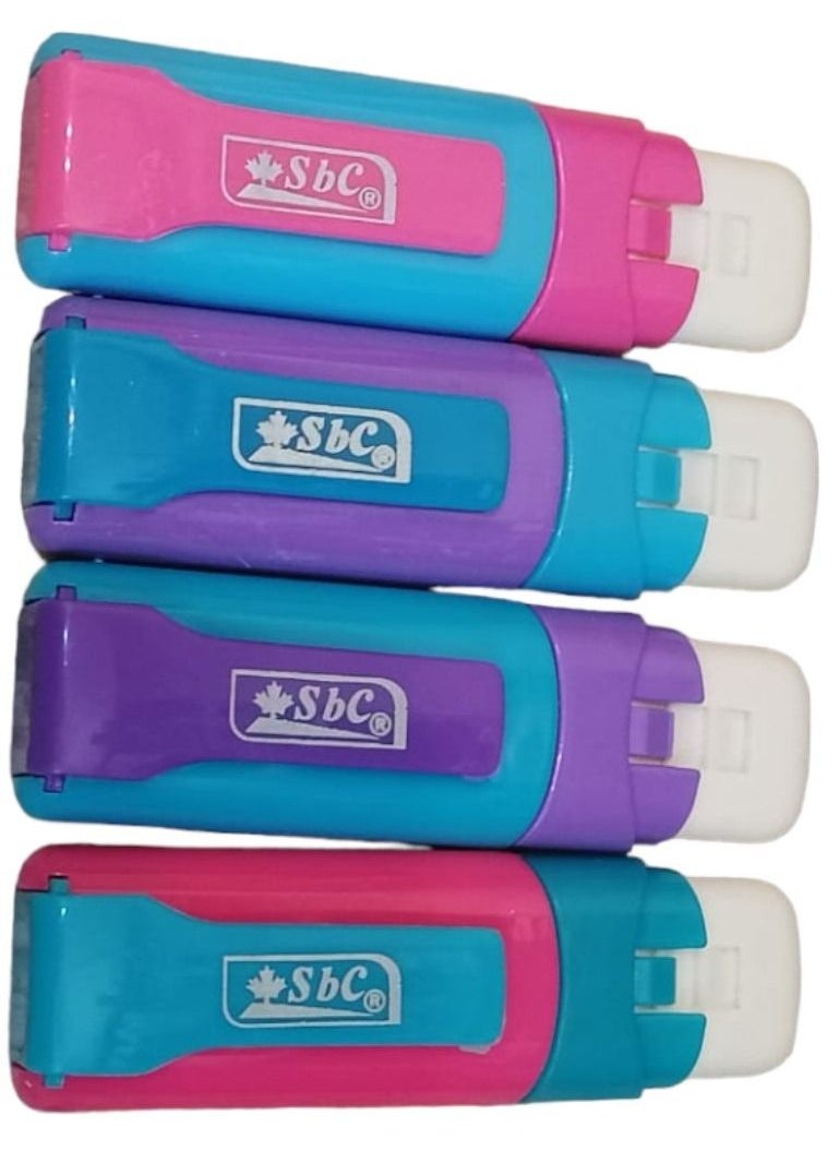 SBC 4 Pcs Retractable Erasers Multicolour  - Image 2