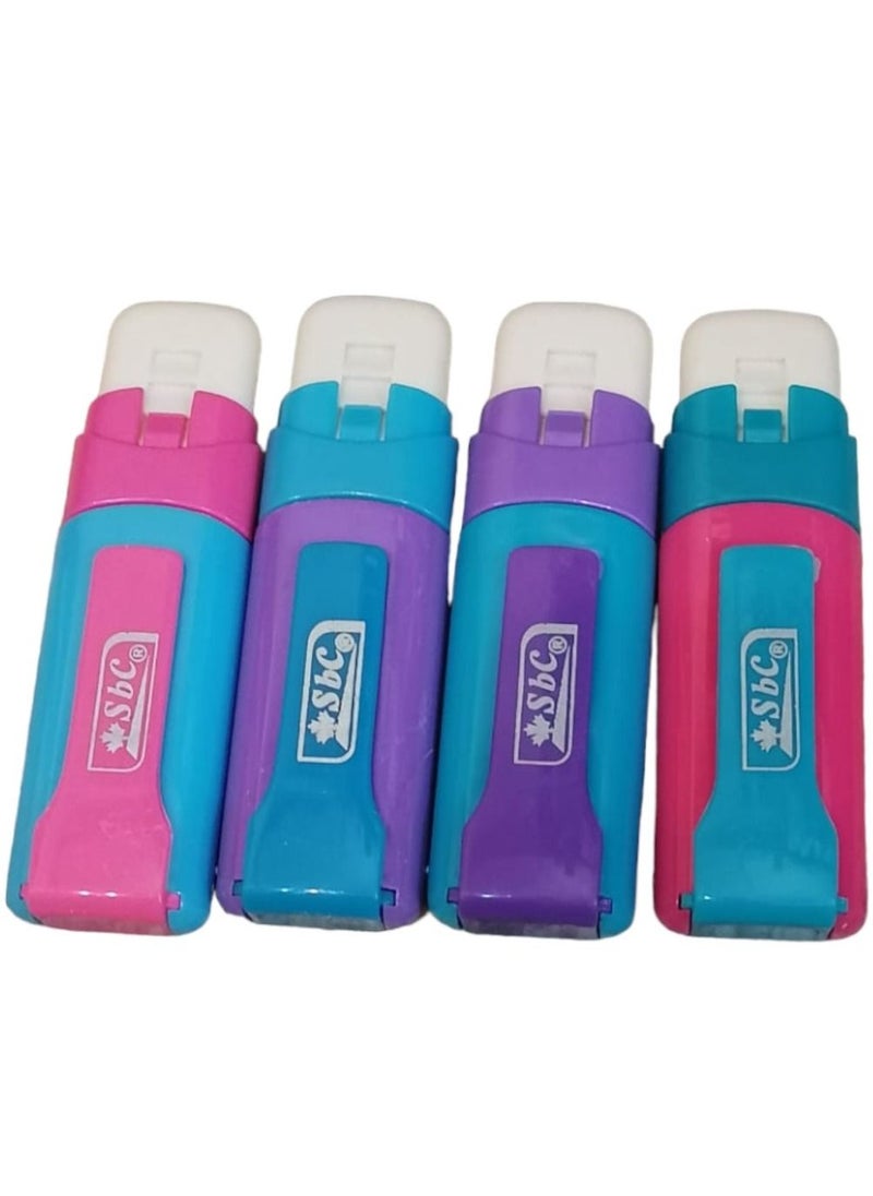 SBC 4 Pcs Retractable Erasers Multicolour  - Image 3