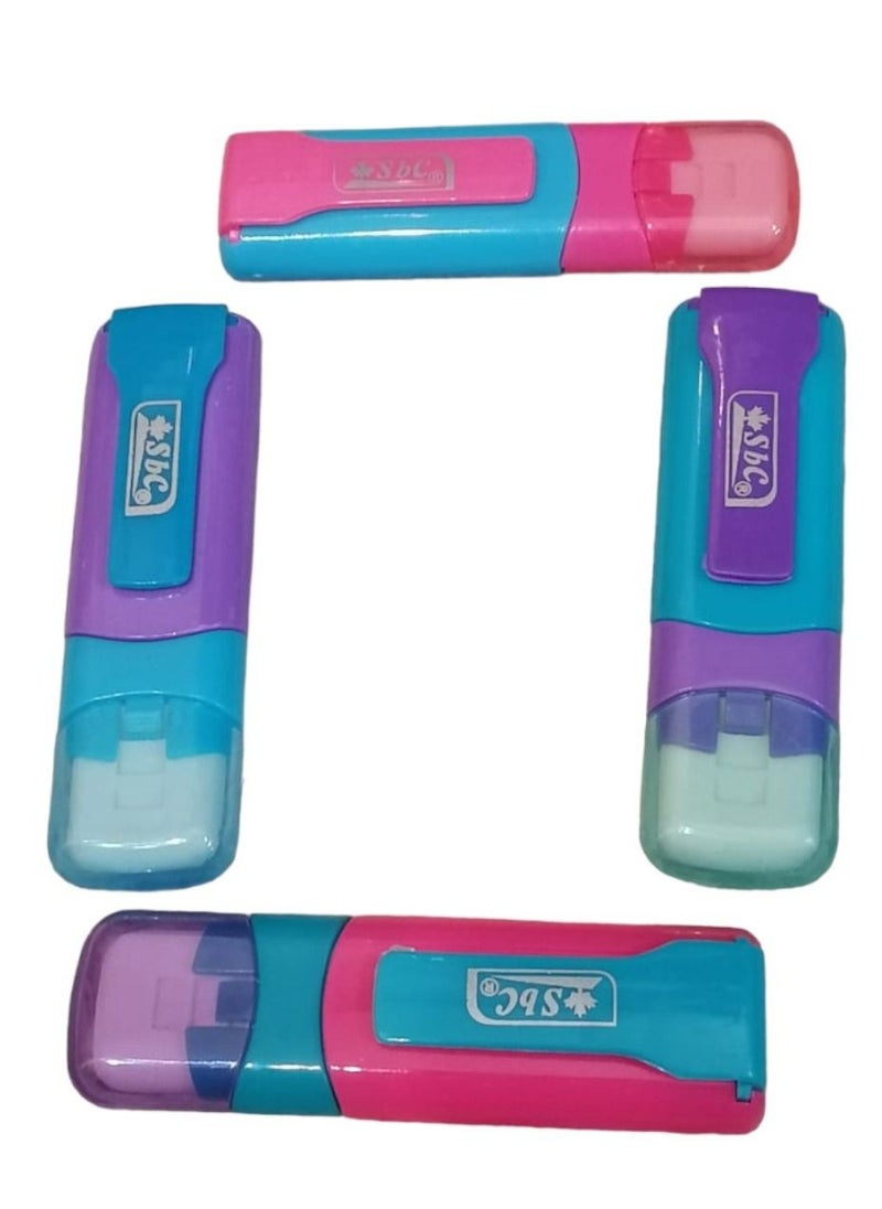 SBC 4 Pcs Retractable Erasers Multicolour  - Image 4