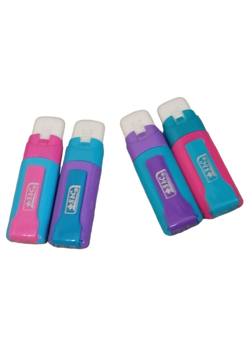 SBC 4 Pcs Retractable Erasers Multicolour  - Image 5