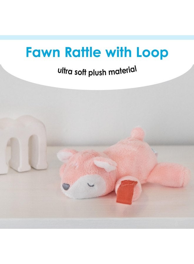 Kids Preferred Carter's Fawn Plush Rattle with Loop Teether for Infants and Babies  - Image 2