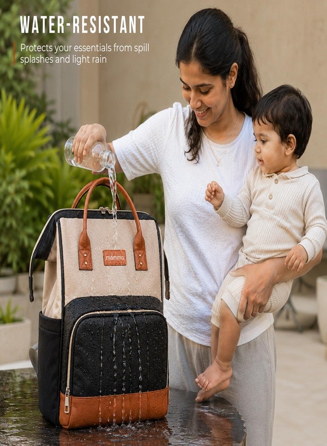 MAMMA Vegan Leather Diaper Bag for Mothers for Travel, Baby Bag for Mother Travel, Diaper Bag for Baby, 12 Pockets Waterproof Diaper Bags for Mom, Hospital Bag for Delivery Women | 9 Months Warranty - Image 4
