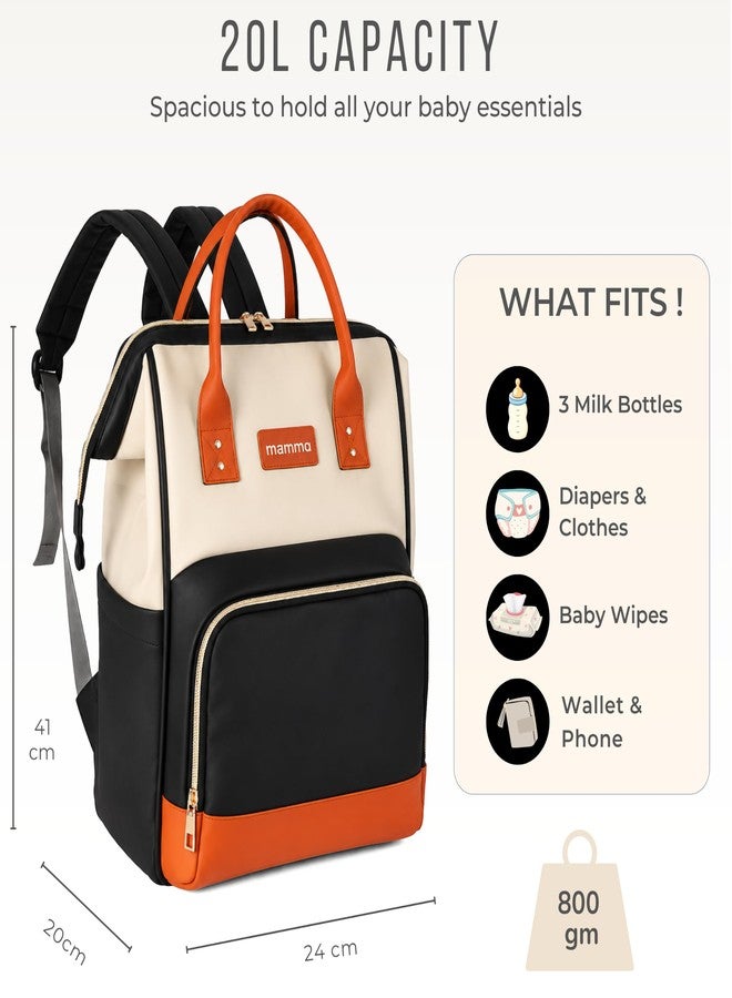 MAMMA Vegan Leather Diaper Bag for Mothers for Travel, Baby Bag for Mother Travel, Diaper Bag for Baby, 12 Pockets Waterproof Diaper Bags for Mom, Hospital Bag for Delivery Women | 9 Months Warranty - Image 2