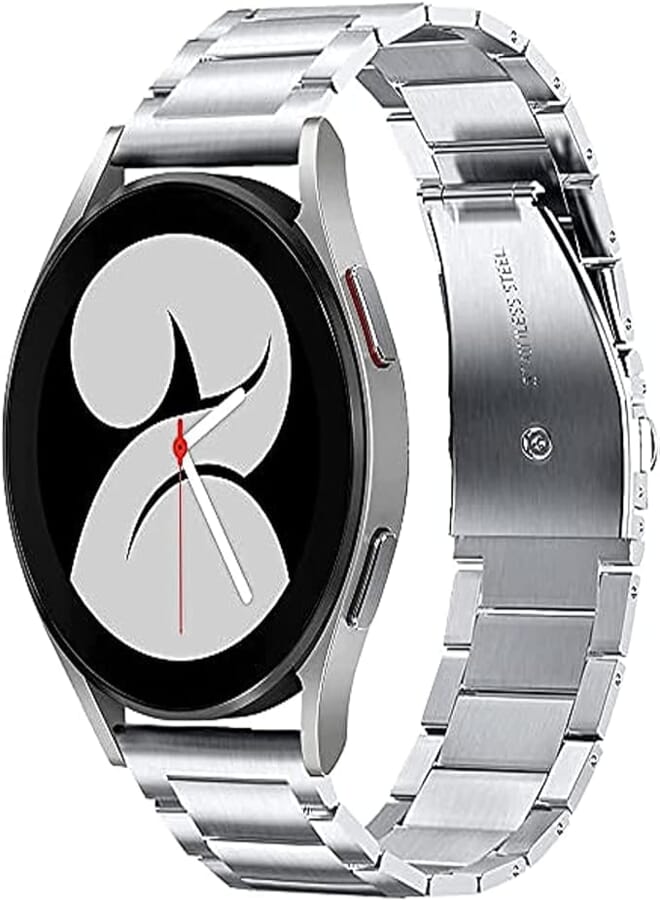 V-MORO Strap Compatible with Samsung Galaxy Watch 4 40mm/44mm, Samsung Galaxy Watch 4 Classic 42mm, 20mm Stainless Steel Replacement Band Watch Strap for Galaxy Watch 4 Classic 42mm/ Galaxy Watch 4