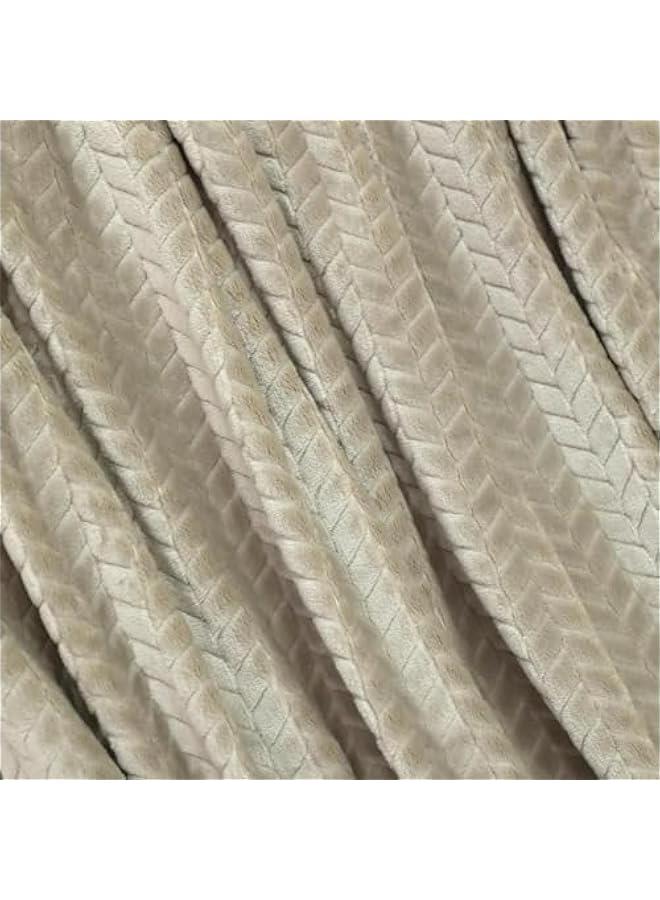 Super Soft Throw Blanket White Premium Silky Luxury Flannel,with Wheat Ears Pattern Design Lightweight Bed Blanket All Season Use, 59 x 78, Khaki (98-05) - Image 4