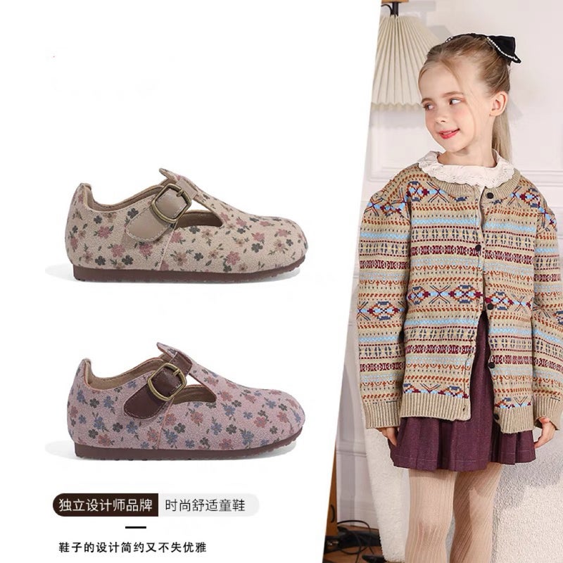 Canyze Girls Small Leather Shoes 2024 Autumn New Pastoral Style Princess Shoes Sweet Cute Children'S Shoes - Image 3