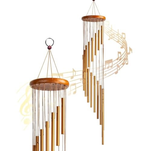 Dwiza Enterprise Large Memorial Feng Shui/Vastu Wind Chimes for Home, Office, Indoor & Outdoor Decoration | Elegant 15 Aluminum Alloy Tuned Tubes for Positive Vibrations Energy Flow - Image 1