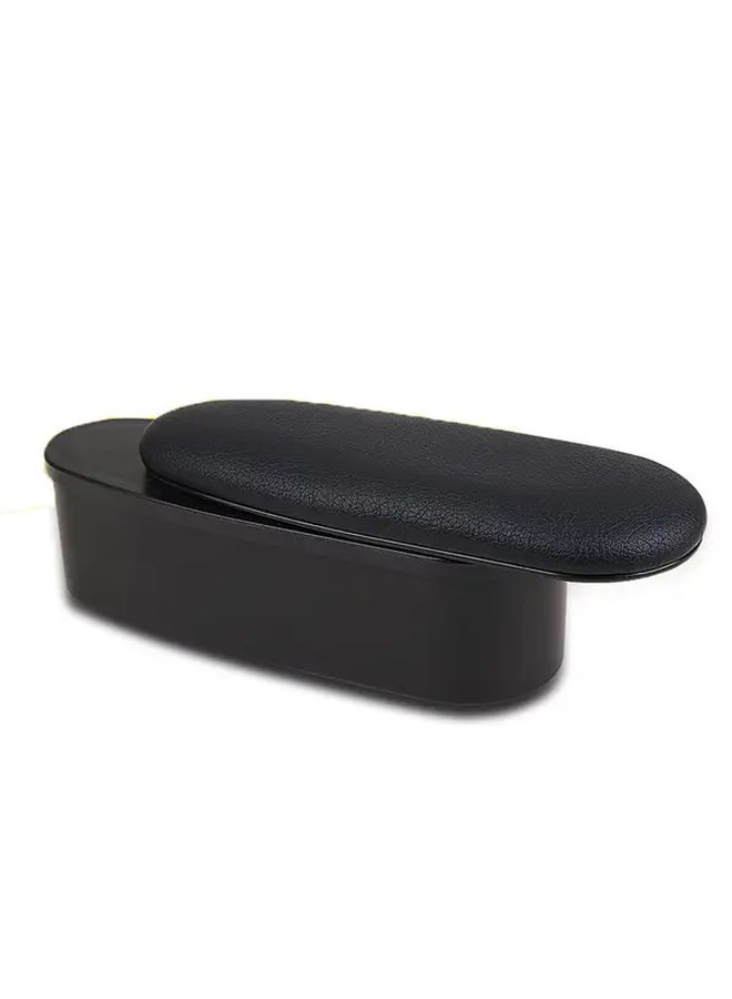 Black Ergonomic Car Left Elbow Support Door Storage Box Height Adjustable PVC - Image 5