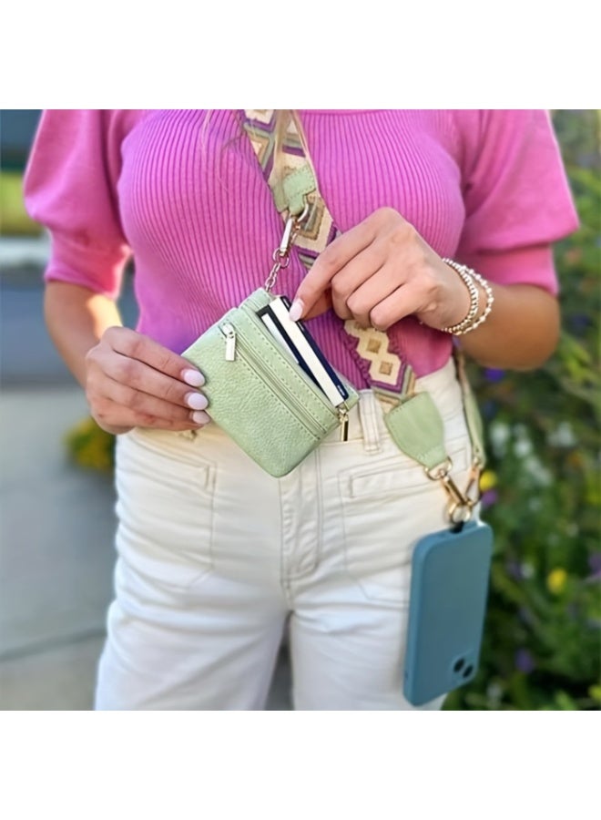 Adjustable Crossbody Phone Strap with Wallet - Detachable Phone Lanyard with Zipper Pouch, Stylish Shoulder Phone Chain Strap for Women - Image 4