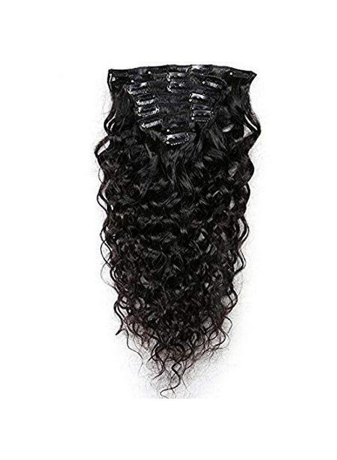 EIAKE Natural Curly Clip In Human Hair Extensions For Black Women Natural Wave Real Human Remy Hair Clip In Extension For African American Natural Hair Extensions Clip Ins (10Inch 1 Waterwave) - Image 4