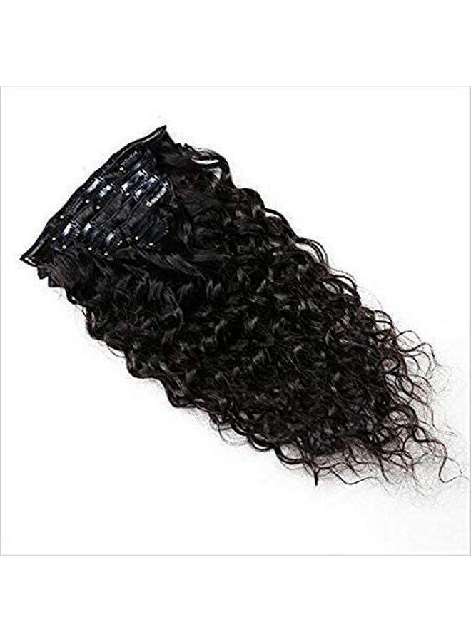 EIAKE Natural Curly Clip In Human Hair Extensions For Black Women Natural Wave Real Human Remy Hair Clip In Extension For African American Natural Hair Extensions Clip Ins (10Inch 1 Waterwave) - Image 3