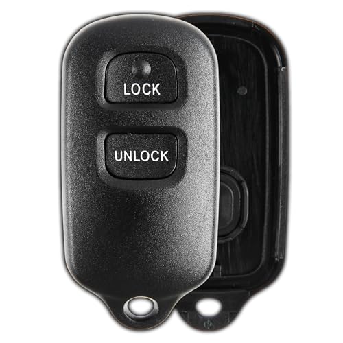 KeylessOption غطاء مفتاح KeylessOption بديل لسيارات تويوتا سيلكا إيكو هايلاندر بريوس راف4 تاكوما يارس 4Runner توندر 2000 2001 2002 2003 2004 2005 2006 2007 2008، غلاف عن بعد، 3 أزرار HYQ12BBX - Image 1