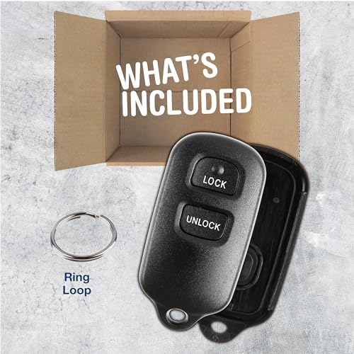 KeylessOption غطاء مفتاح KeylessOption بديل لسيارات تويوتا سيلكا إيكو هايلاندر بريوس راف4 تاكوما يارس 4Runner توندر 2000 2001 2002 2003 2004 2005 2006 2007 2008، غلاف عن بعد، 3 أزرار HYQ12BBX - Image 3