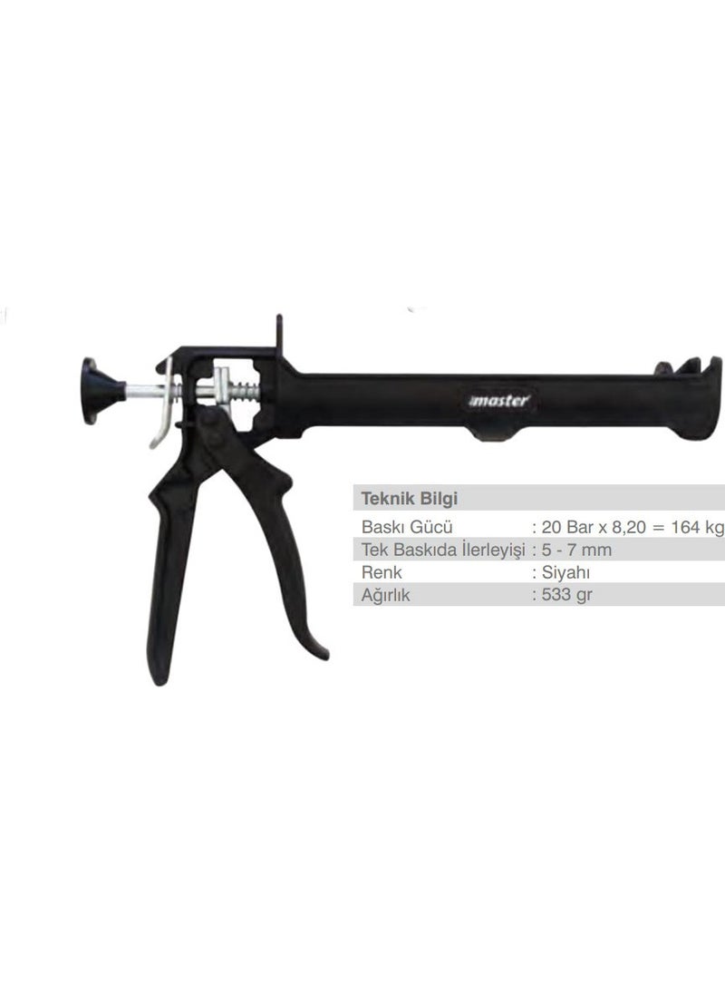 Master - Silicone Gun Metal Professional Black 533 Grams - Image 1