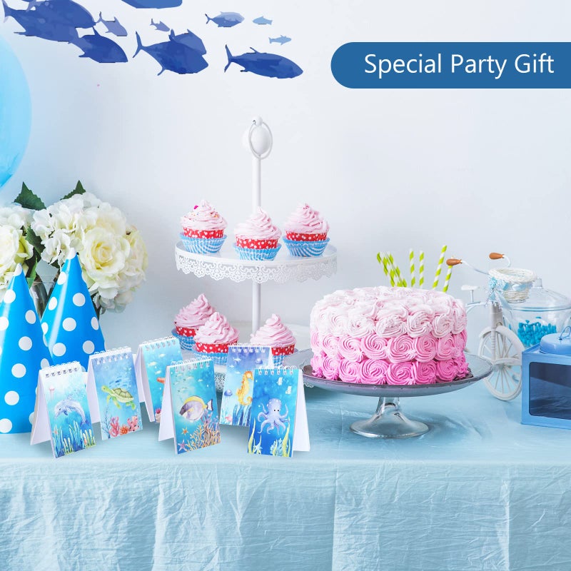 Nezyo 24 Pcs Mini Ocean Animals Notebooks Under the Sea Party Favor Set Sea Animal Pocket Notepads Underwater World Memo Books for Kids Classroom Rewards Birthday Party Gifts Favor - Image 5