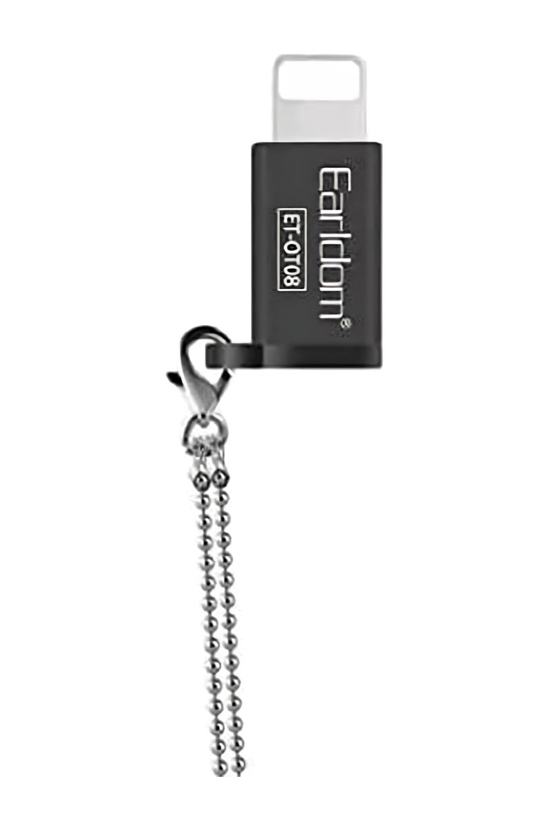 Earldom et-ot08 lightning to micro charge adapter otg adapter - black - Image 1