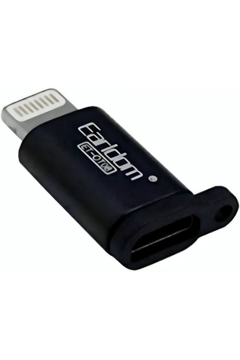 Earldom et-ot08 lightning to micro charge adapter otg adapter - black - Image 2