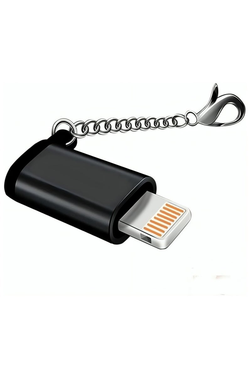 Earldom et-ot08 lightning to micro charge adapter otg adapter - black - Image 3