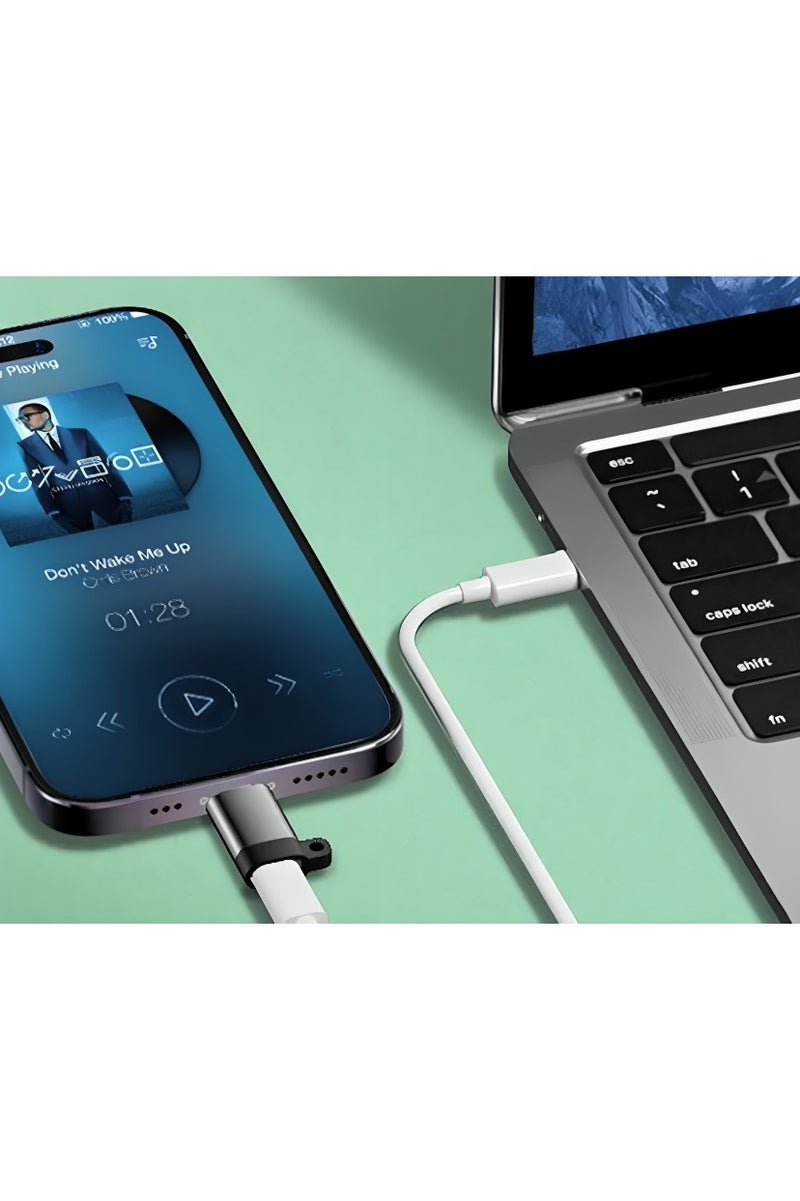 Earldom et-ot08 lightning to micro charge adapter otg adapter - black - Image 4